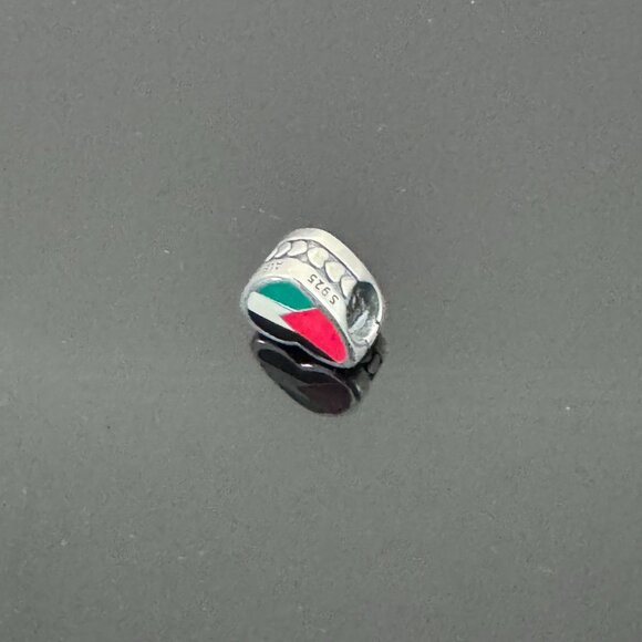 Pandora Palestine Flag  Heart Charm - Picture 6 of 7